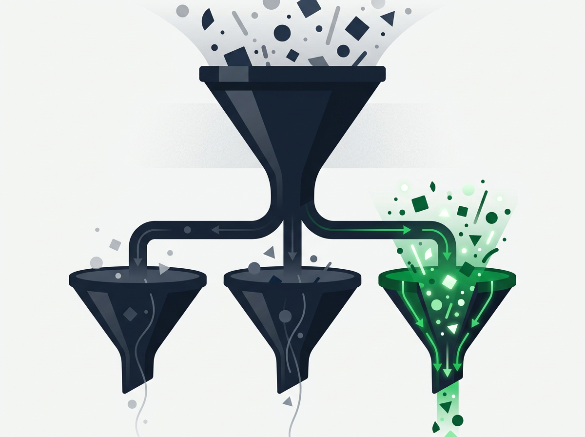 diagram showing conversion rate difference between dedicated lead generation landing pages and generic forms